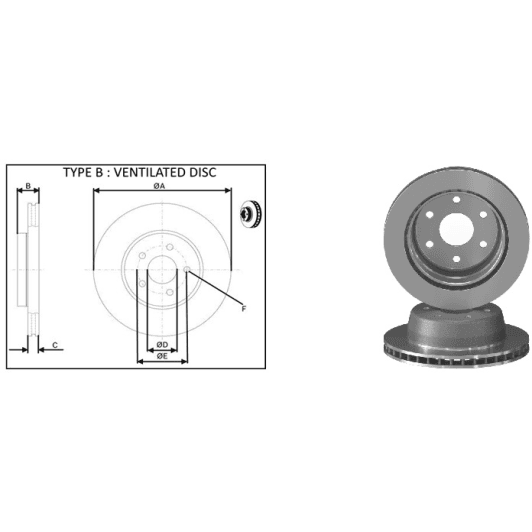 61662ap Applus Гальмівний диск