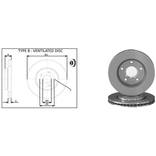 61725ap Applus Тормозной диск