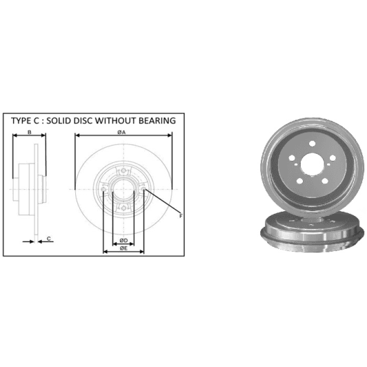 61732ap Applus Тормозной барабан для Toyota Corolla