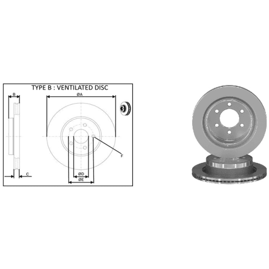 61745ap Applus Гальмівний диск для Ford F-150