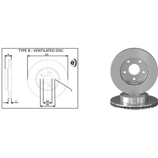 61757ap Applus Тормозной диск для Jeep Grand Cherokee