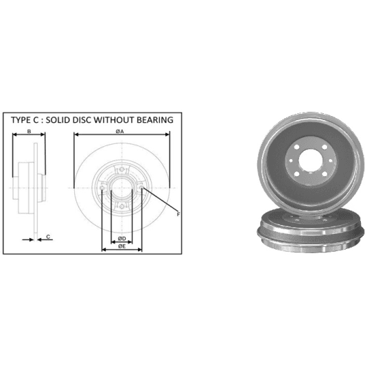 61793ap Applus Гальмівний барабан