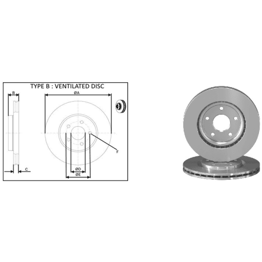 61797ap Applus Гальмівний диск