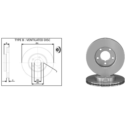 61815ap Applus Тормозной диск