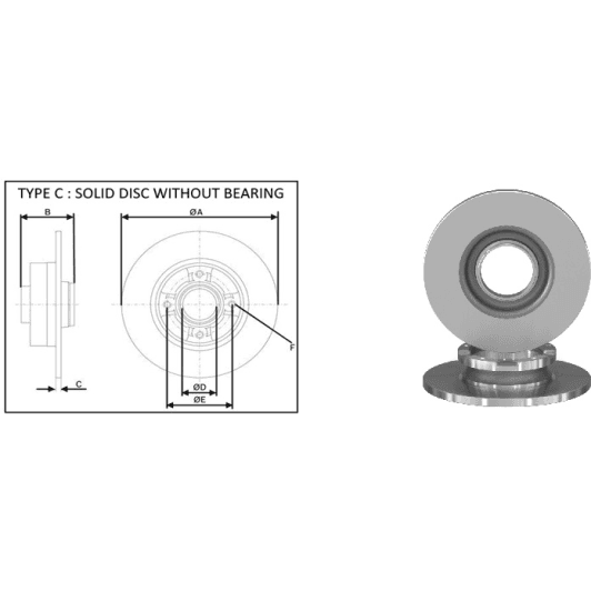61822ap Applus Гальмівний диск