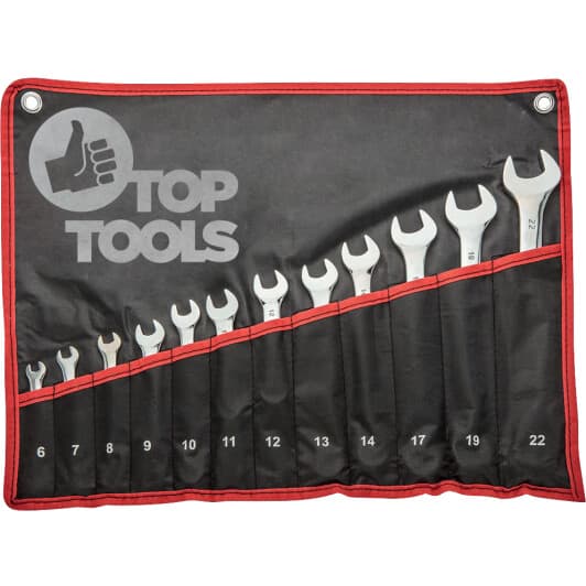 Набор ключей рожково-накидных Top Tools 35D359 6-22 мм 12 шт