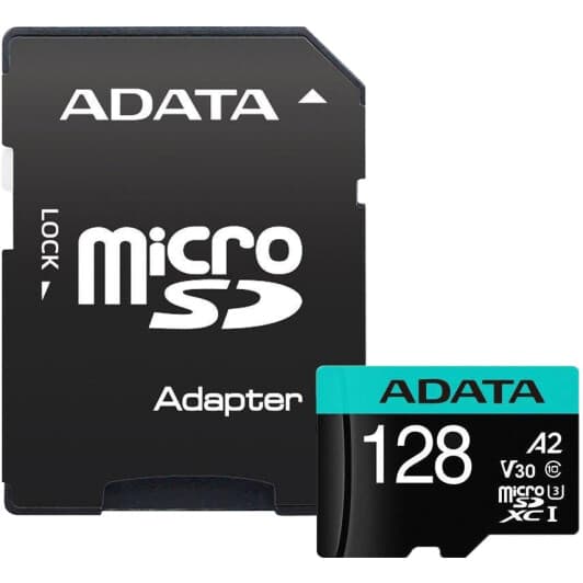 Карта памяти Adata Premier Pro microSDXC 128 ГБ с SD-адаптером