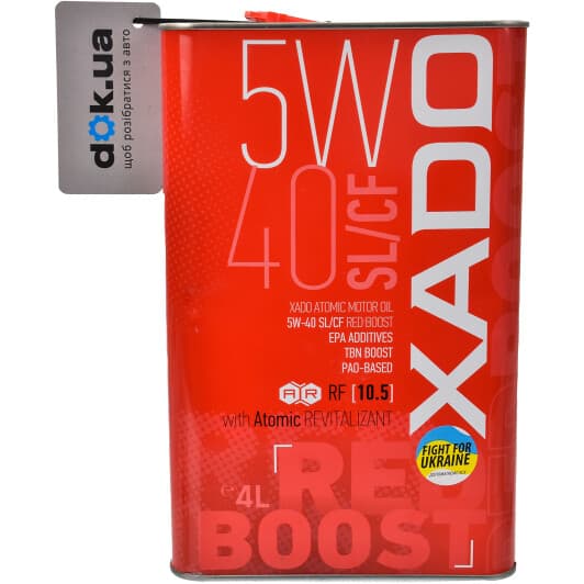 Xado Atomic Oil SL/CF RED BOOST 5W-40 (4 л) моторна олива