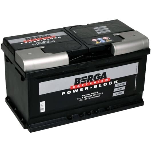Аккумулятор Berga 6 CT-80-R Power Block 580406074