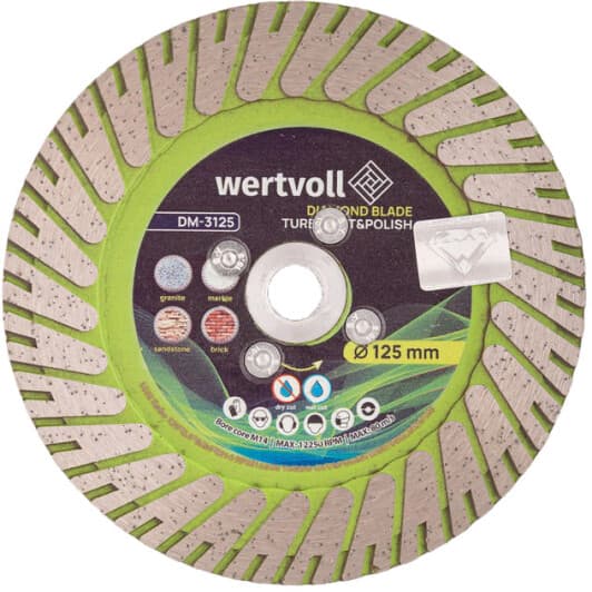 Круг отрезной WERTVOLL Turbo Cut&Polish DM-3125 125 мм