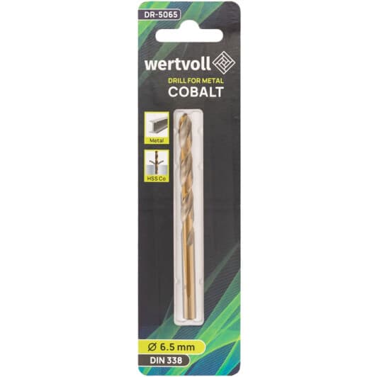 Сверло WERTVOLL спиральное по металлу DR-5065 6.5 мм