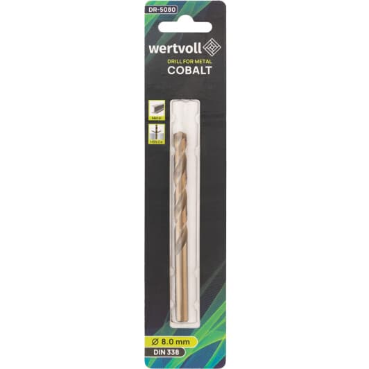 Свердло WERTVOLL спіральне по металу DR-5080 8 мм