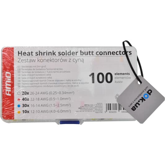 Набор термоусадок с припоем Amio 03034 100 шт
