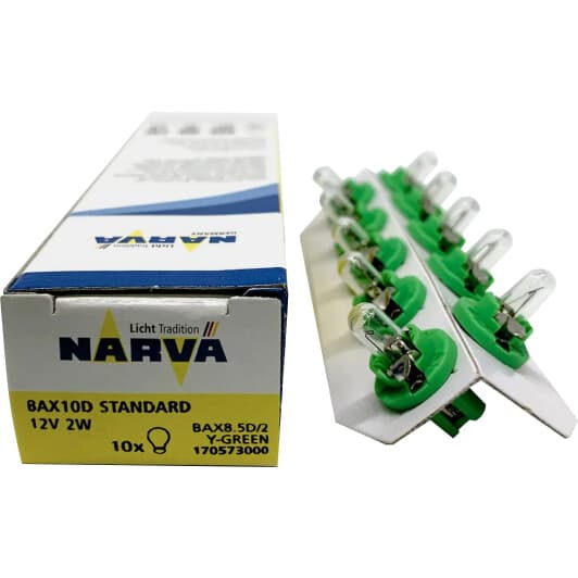 Автолампа Narva Standard BAX BAX8,5d/2 2 W прозрачная 170573000