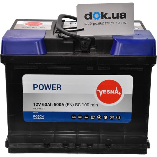 Аккумулятор Vesna 6 CT-60-R Power 415262