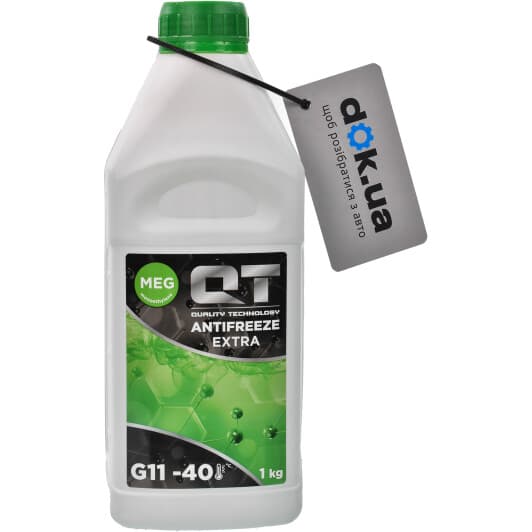 QT MEG Extra G11 зелений -40 °C, 1 л (QT562401) готовий антифриз