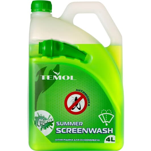 Омыватель стекла TEMOL Антимошка летний мята (4 л)