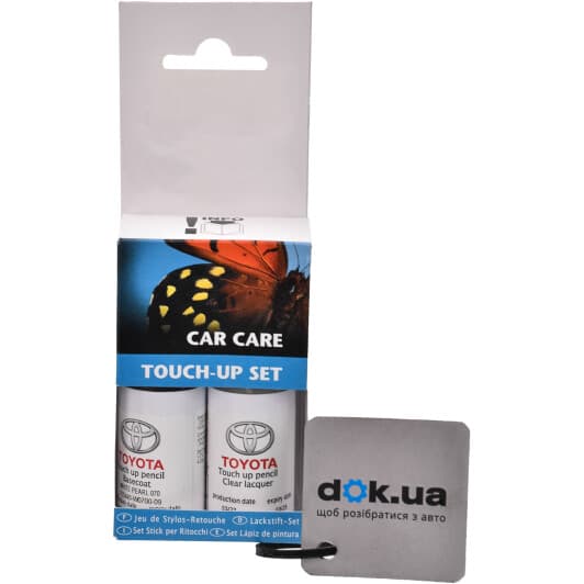 Оригинальный ремонтный комплект ЛКП кузова Toyota Touch-up Pencil Set 070 Белый металлик