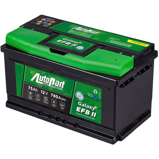 Аккумулятор AutoParts 6 CT-75-R Galaxy EFB II ARL082EFB
