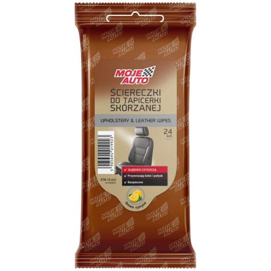 Салфетки Moje Auto Upholstery & Leather Wipes 19-643 из нетканого материала 24 шт