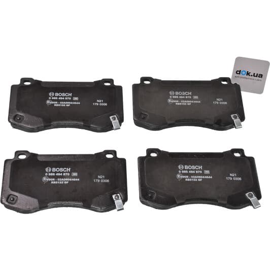 0986494870 Bosch Гальмівні колодки