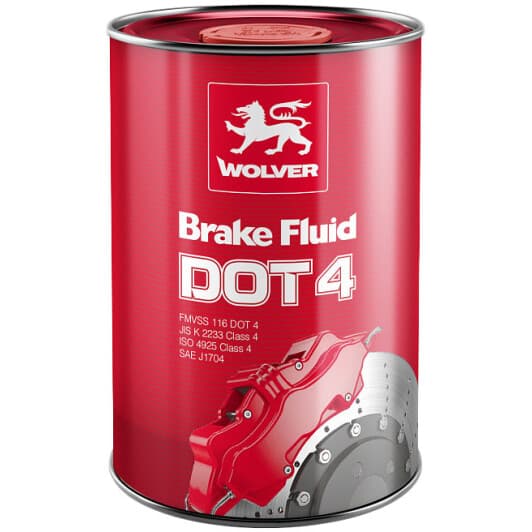 Тормозная жидкость Wolver Brake Fluid DOT 4 ABS металл