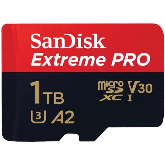 Карта памяти SanDisk Extreme PRO microSDXC 1 ТБ с SD-адаптером