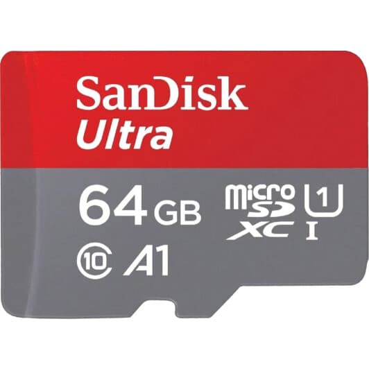 Карта памяти SanDisk Ultra microSDXC 64 ГБ с SD-адаптером SDSQUAB-064G-GN6IA