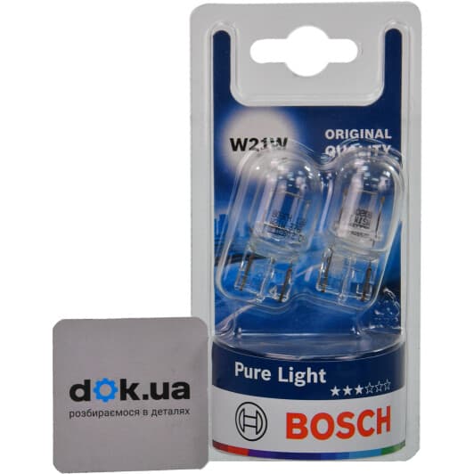 Автолампа Bosch Pure Light W21W W3x16d 21 W 1987301096