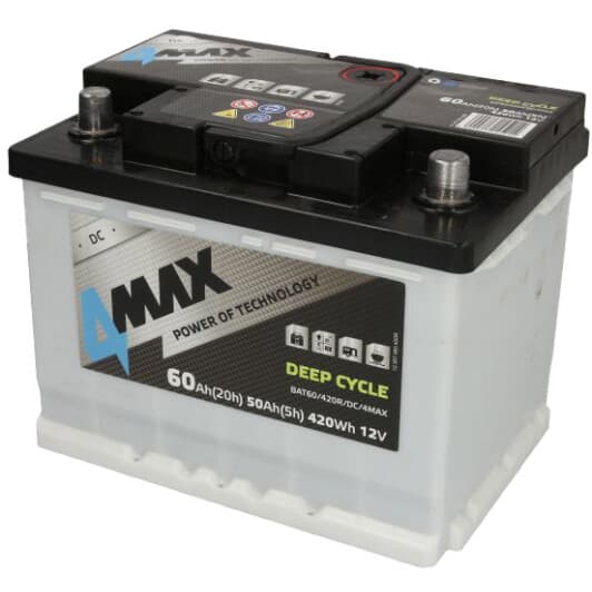Тяговый аккумулятор 4Max Deep Cycle BAT60/420R/DC/4MAX 60 Ач 12 В