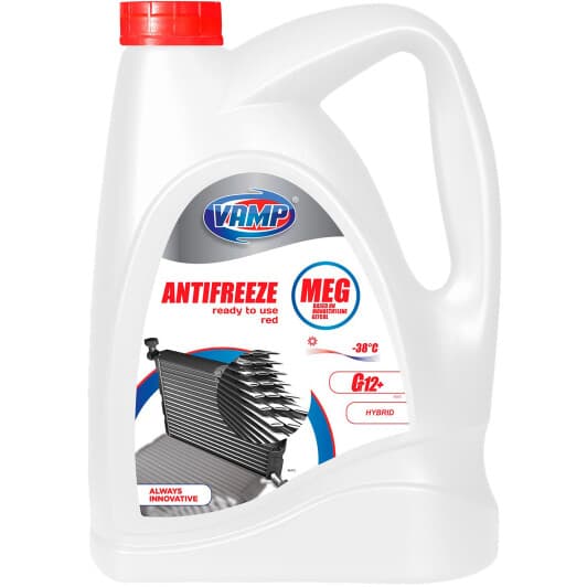 VAMP MEG G12+ червоний -38 °C готовий антифриз