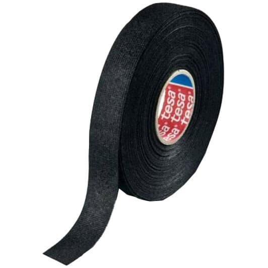 Изолента Tesa 51618 черная на тканевой основе 25 мм х 25 м