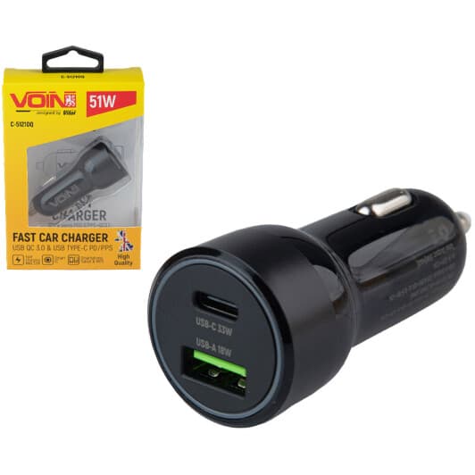 USB зарядка в авто Voin C-51210Q