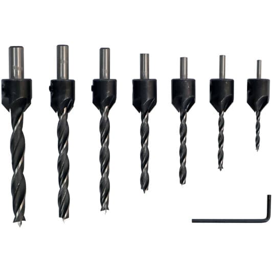 Набор сверл S&R спиральных по дереву 216900007 3-10 мм 7 шт.