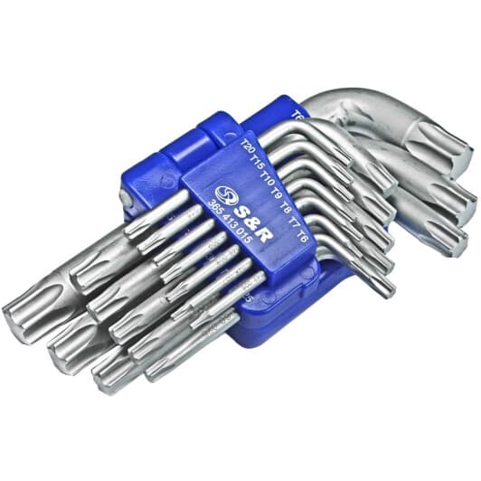 Набір ключів TORX S&R 365413015 T6-T60 15 шт