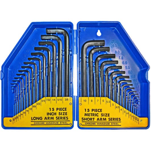 Ключ шестигранний S&R 365532030 L-подібний 0,7-10 мм, 0,028"-3/8"