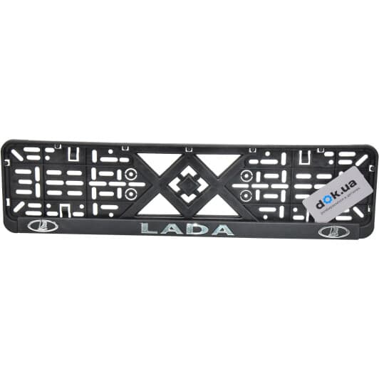 Рамка номерного знака Vitol 50262 колір чорний на Lada