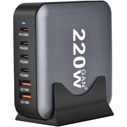 Мережевий зарядний пристрій XoKo QC-220 Gan3 QC-220 220 Вт