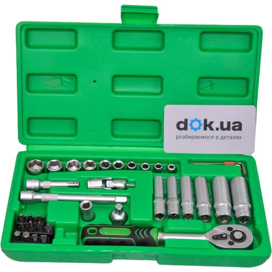 Набор бит и торцевых головок с трещоткой Intertool ET-6036SP 27 шт.