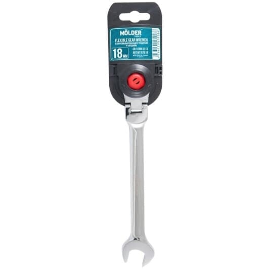Ключ тріскачка комбінований Molder MT57018 I-подібний 18 мм з шарніром