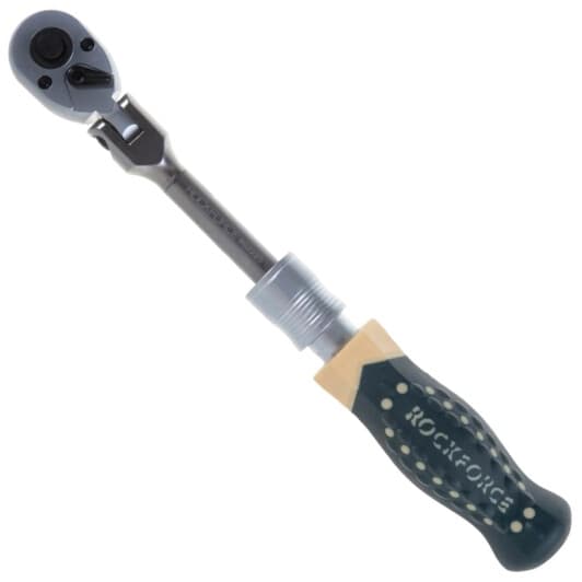 Трещотка Rockforce RF-802223 телескопическая с шарниром 1/4" 72 зубца 185 мм