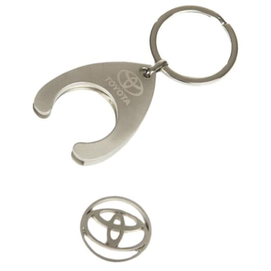 Брелок Toyota с логотипом серый TBMC80000300