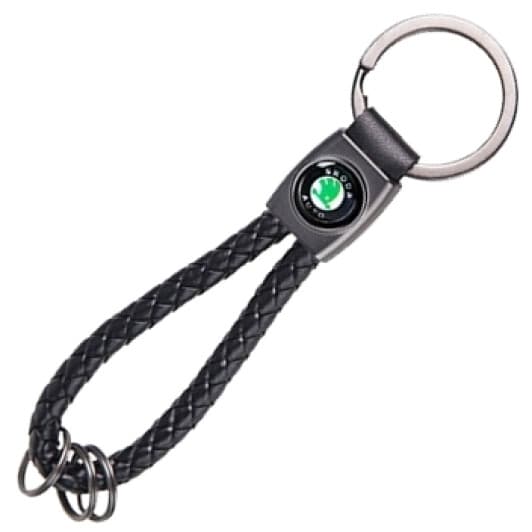 Брелок Vitol з логотипом Skoda чорний 48792