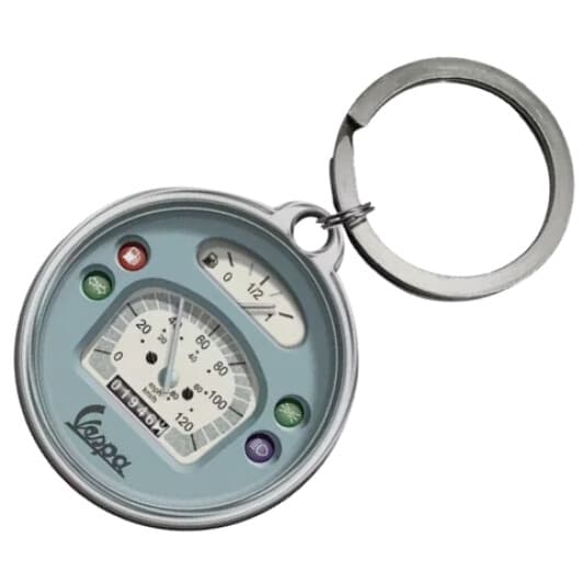 Брелок Nostalgic art Tacho с логотипом Vespa синий + белый 48030