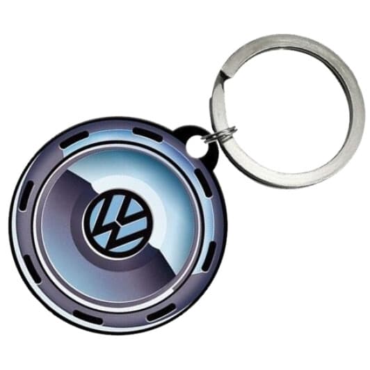 Брелок Nostalgic art Wheel с логотипом Volkswagen синий 48036