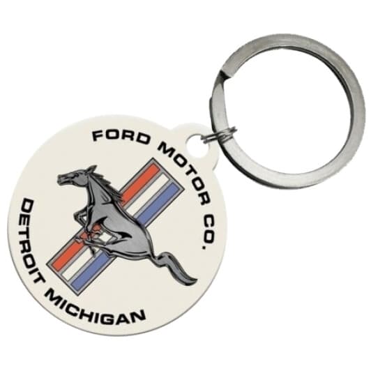 Брелок Nostalgic art с логотипом Ford белый 48041