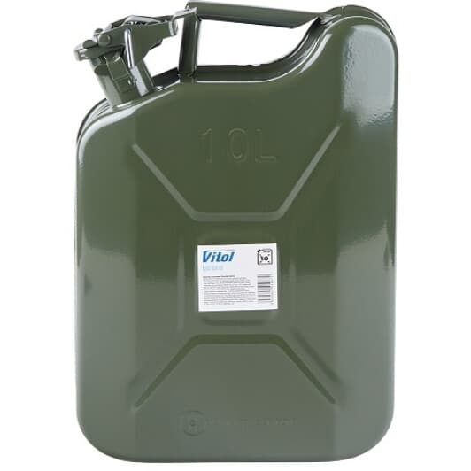 Канистра для топлива и масел Vitol металлическая (10 л)