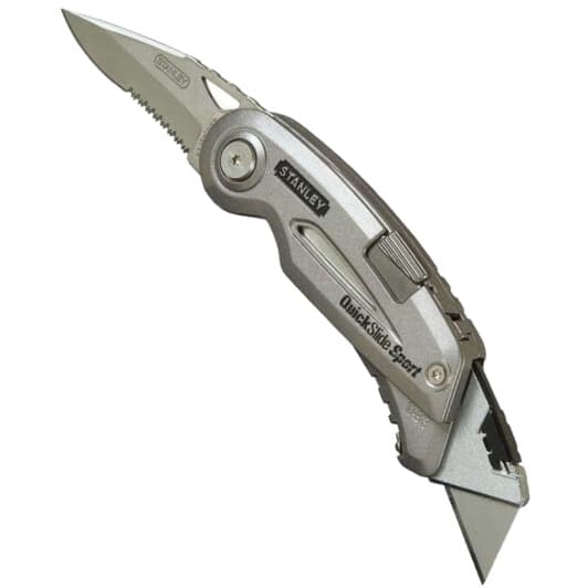 Нож монтажный Stanley Quick Slide Sport 0-10-813 монолитное лезвие