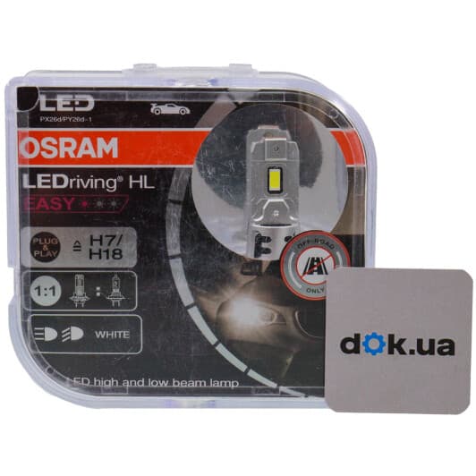 Автолампа Osram LEDriving HL Easy H7/H18 PX26d 16 W 64210DWESY-HCB