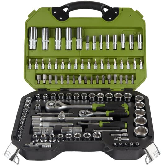 Набір бит та торцевих головок з тримачем та тріскачкою Alloid TSN-108 17 шт.